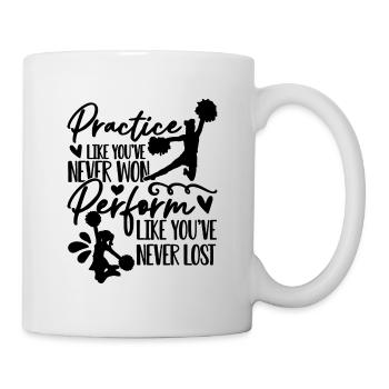 Entraînez-vous comme vous n’avez jamais encouragé les pom-pom girls de l’équipe - Mug blanc - blanc - Droite