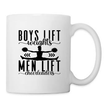 Boys Lift Weights Cheer Squad Dancer Cheerleader - Tasse - Weiß - Rechts