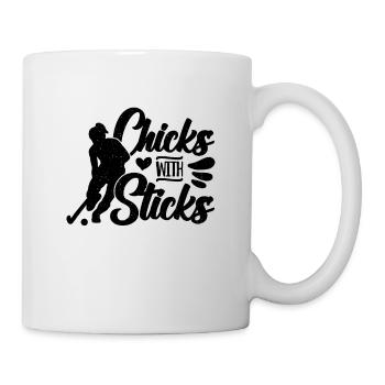 Chicks With Sticks Hockey Goalie Hockey Player - Mug - white - Right