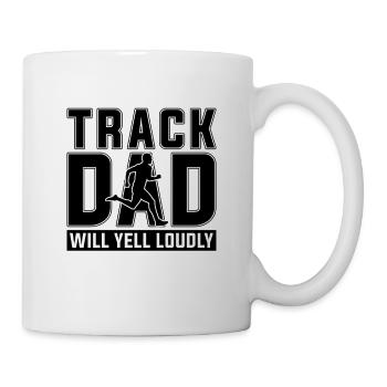 Papa de piste criera fort Sprinter de course athlétique - Mug blanc - blanc - Droite