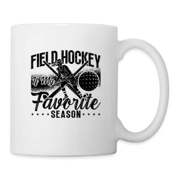 Field Hockey Is My Favorite Ice Hockey Player - Tasse - Weiß - Rechts