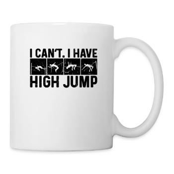 I Can't I Have High Retro Pole Vault High Jumper - Tasse - Weiß - Rechts