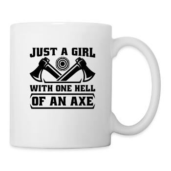 Just A Girl With One Double Axe Lover Axe Thrower - Mug - white - Right