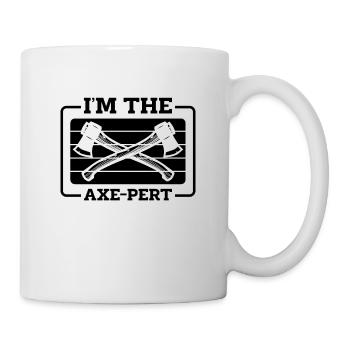 I'm The Axe-Pert Retro Woodworker Axe Thrower - Tasse - Weiß - Rechts