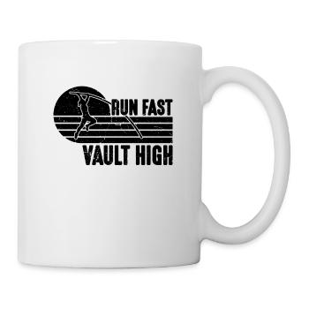 Run Fast Vault High Track And Field Pole Vaulter - Mug blanc - blanc - Droite