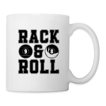 Rack & Roll Cue Sports Billiard Ball Pool Player - Tasse - Weiß - Rechts