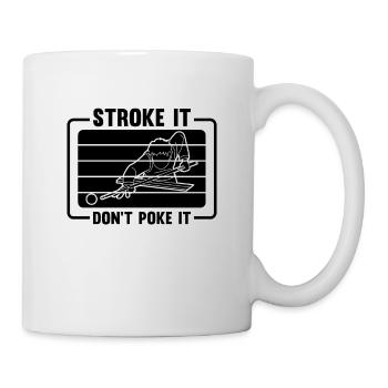 Stroke It Don't Poke It Retro Snooker Pool Player - Mug - white - Right