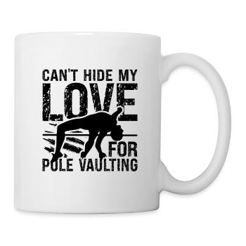 Can't Hide My Love Retro Athletics Pole Vaulter - Tasse - Weiß - Rechts