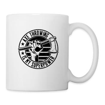 Axe Throwing Is My Superpower Bullseye Axe Thrower - Mug - white - Right