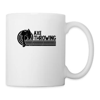 Axe Throwing Retro Double Ax Bullseye Axe Thrower - Tasse - Weiß - Rechts