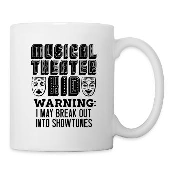 Musical Theater Kid Warning I Drama Theatre Actor - Mug - white - Right