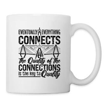 Finalement, tout relie les ingénieurs architectes - Mug blanc - blanc - Droite
