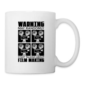Warning May Randomly Start Film Director Filmmaker - Mug - white - Right