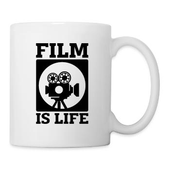 Film Is Life Filmmaking Retro Director Filmmaker - Mug - white - Right