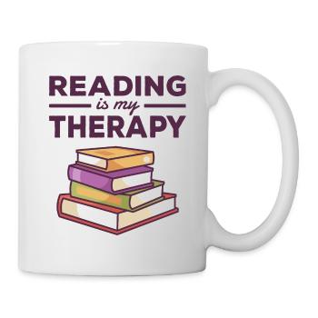 Buch Lesen Entspannen Therapie Buchliebhaber - Tasse - Weiß - Rechts