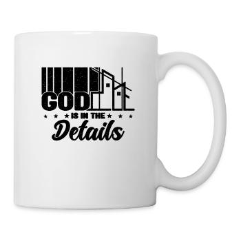 God Is In The Details Retro Construct Architects - Tasse - Weiß - Rechts