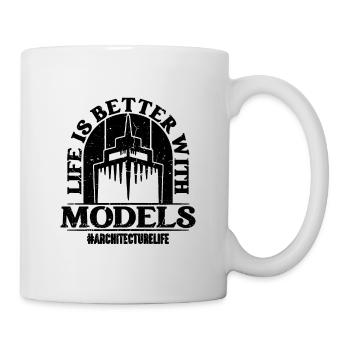 Life Is Better With Retro Architectural Architects - Mug - white - Right
