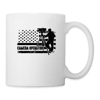 Camera Operator Retro Movie Maker Camera Operators - Tasse - Weiß - Rechts