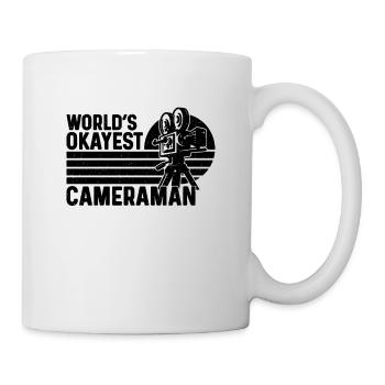 World's Okayest Cameraman Retro Camera Operators - Mug - white - Right