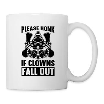 Please Honk If Clowns Carnival Lover Circus Clowns - Tasse - Weiß - Rechts