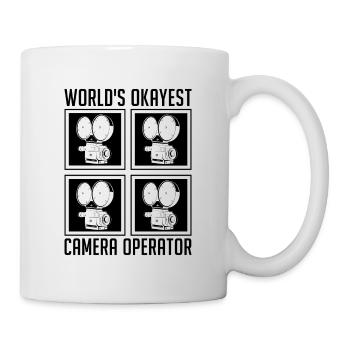 World's Okayest Retro Filmmaker Camera Operators - Mug - white - Right