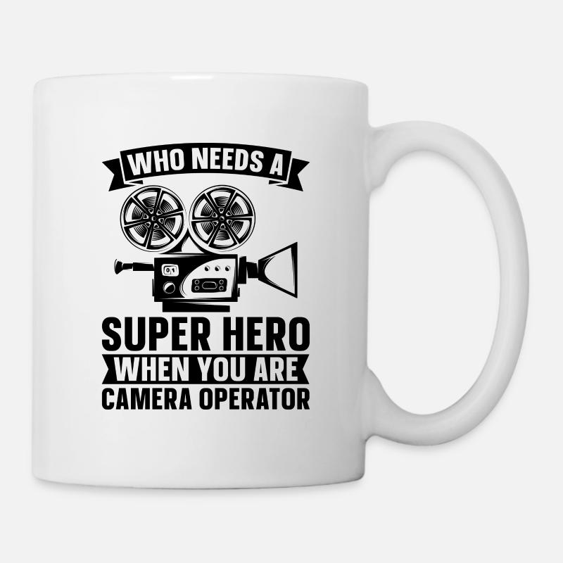 Qui a besoin d’un cinéaste super-héros Opérateurs de caméra - Mug blanc - blanc