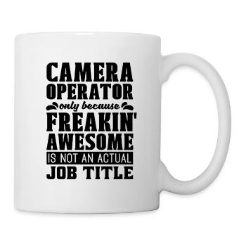 Cadreur uniquement parce que Freakin' Cameraman - Mug blanc - blanc - Droite