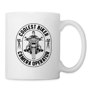 Coolest Biker Camera Filmmaker Opérateurs de caméra - Mug blanc - blanc - Droite
