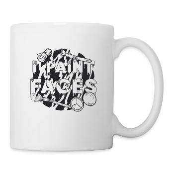 I Paint Faces Loves Cosmetologist Makeup Artists - Mug - white - Right