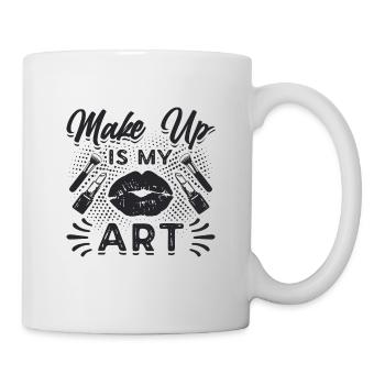 Le maquillage est mon art Aime les cosmétiques Les maquilleurs - Mug blanc - blanc - Droite
