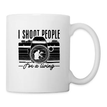I Shoot People For Retro Movie Director Filmmaker - Mug - white - Right