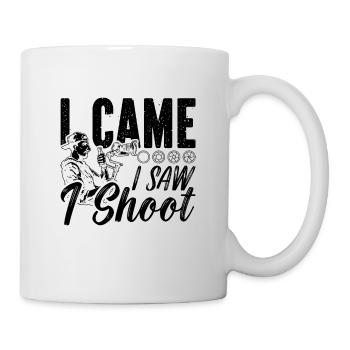 I Came I Saw Shoot Film Producer Cinema Filmmaker - Mug - white - Right