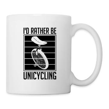 I'd Rather Be Unicycling Retro Bicycle Unicyclist - Mug - white - Right