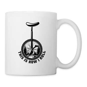 Voici comment je roule un monocycle monocycle monocycliste - Mug blanc - blanc - Droite