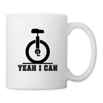 yes I Can Unicycle Cycling One Wheel Unicyclist - Mug - white - Right