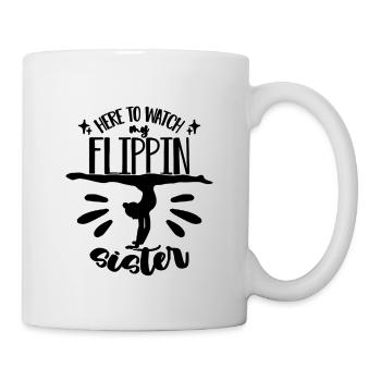 Ici pour regarder mon contorsionniste acrobate backflip - Mug blanc - blanc - Droite