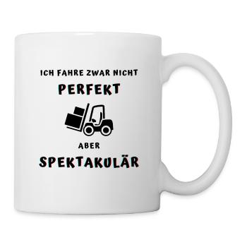 Azubi Gabelstapler Logistik Spektakulär - Tasse - Weiß - Rechts