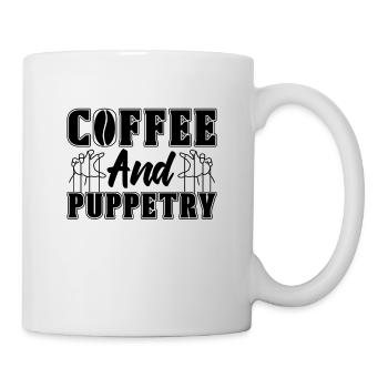 Coffee And Puppetry Marionettes Puppets Puppeteer - Mug - white - Right
