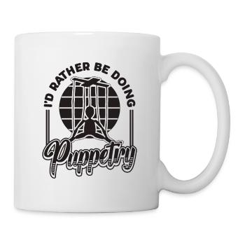 Je préférerais faire des marionnettes marionnettes marionnettiste - Mug blanc - blanc - Droite