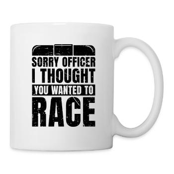 Désolé officier je pensais policier policiers - Mug blanc - blanc - Droite