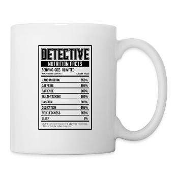 Detective Nutrition Facts Investigation Detectives - Mug - white - Right