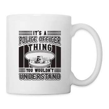 C’est une affaire de policier policier policiers - Mug blanc - blanc - Droite