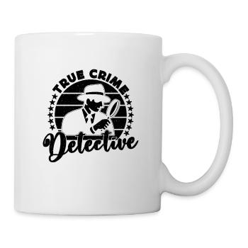 Détective True Crime Détective Retro Fingerprint Détectives - Mug blanc - blanc - Droite