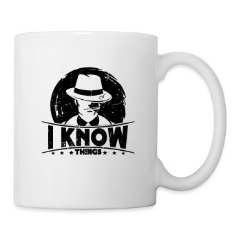 Je sais les choses détective privé Sheriff Détectives - Mug blanc - blanc - Droite