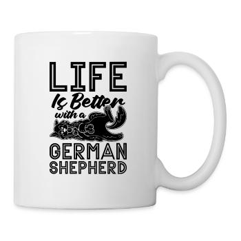 Life Is Better With A Canine German Shepherd Lover - Mug - white - Right