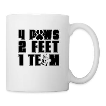 4 Paws 2 Feet 1 Team Canine German Shepherd Lover - Mug - white - Right