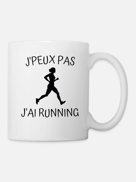 J'peux pas j'ai running - Mug blanc - blanc