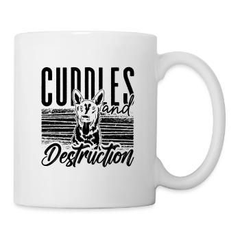Cuddles & Destruction Police Dog Malinois Lover - Tasse - Weiß - Rechts