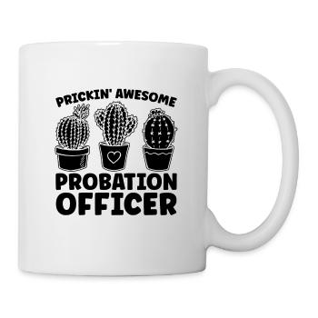 Prickin' Awesome Gardien de prison Agents de probation - Mug blanc - blanc - Droite