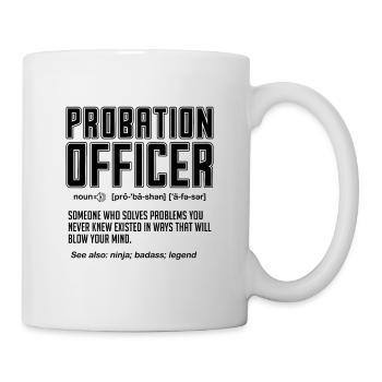 Agent de probation Quelqu’un qui résout le problème correctionnel - Mug blanc - blanc - Droite